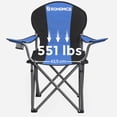 thumbnail image 2 of Silla Camping Plegable, con Cómodo Asiento de Esponja, Portavasos, Estructura de Alta Resistencia, Capacidad de Carga Máxima 250 kg, Silla para Exterior, Azul, 2 of 6