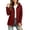 08# Wine, variant on Ihhxva Women's Tops Hooded Windbreaker Jacket Water-Repellent Fit Multi-Pocket Waterproof Lightweight Coat Casual Travel Outdoor Shell Zip Closure S-2XL