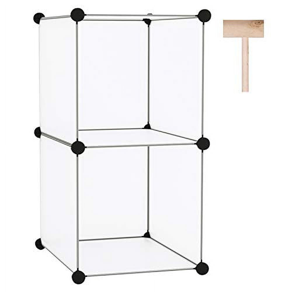C&AHOME Cube Storage Organizer, 16-Cube Shelves Units, Closet Cabinet, DIY  Plastic Modular Book Shelf, Ideal for Bedroom, Living Room, Office, 48.4 L