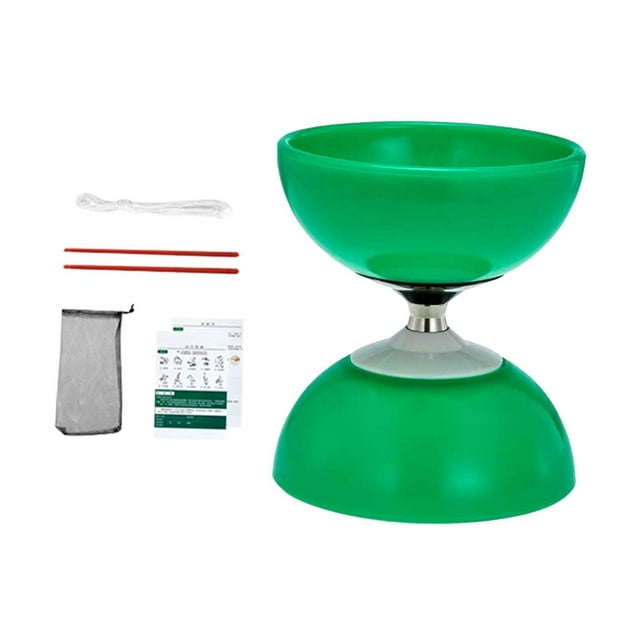 lionlar Diabolo Chinois Haute Performance Double Tête Jouet Yoyo Chinois pour Enfants Vert