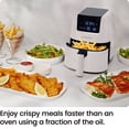 thumbnail image 3 of 2qt Digital Air Fryer with Touch Controls, 900W Power and Dishwasher-Safe Parts for Quick Cooking of Fries, Chicken, Snacks, and Everyday Meals, Compact Design, White, 3 of 10