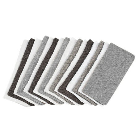 Mainstays 18-Pack Washcloth Bundle, Grey Multi