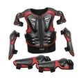 thumbnail image 4 of Ysyqkn Kids Motorcycle Guard Suit with Elbow Knee Pads Children Full Protection Chest Red, 4 of 9