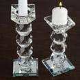 thumbnail image 6 of Efavormart 7" Handcrafted Crystal Glass Votive Candle Holder Taper Holder Tabletop Dining Room Table Decorative Centerpiece - 1 PCS, 6 of 10