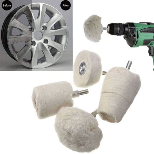 4pcs/Set Cotton Pads Polishing Buffing Wheel Rims Car Motorcycle