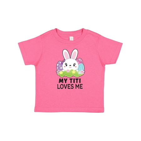 

Inktastic My Titi Loves Me with Bunny and Easter Eggs Gift Baby Girl T-Shirt