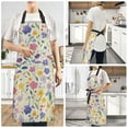 thumbnail image 6 of Kitchen Apron with 2 Pockets Adjustable waterproof Cooking Aprons for Women Men Chef Colorful Watercolor Floral, 6 of 7