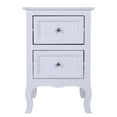 thumbnail image 6 of Tcbosik Modern Minimalist Nightstand with Two Drawers and Curved Legs, Storage Bedside Table for Living Area, Small Space, White, 6 of 8