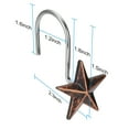 thumbnail image 3 of MKLZ Shower Curtain Hooks Set, Metal Star Decorative Bathroom Rod Rings, 12 Pcs, 3 of 8