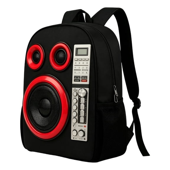 ZMKIAG Audio Style Backpack, Lightweight Extra Large Waterproof College Bookbag, Cute Aesthetic High Middle School Backpack with Audio Theme, Suitable for Ages 6-8, 8-10, 10-12