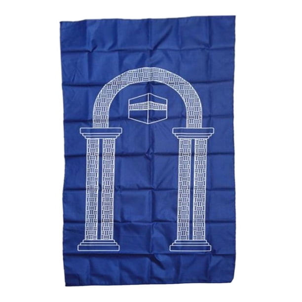 Alfombra de oración musulmana portátil para exteriores, alfombra de oración musulmana, alfombras de adoración, oración Azul