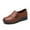 Brown, variant on Mqqzkk Women's Faux Leather Shoes Lightweight Loafers Casual Flat Shoes Comfortable Daily Work Business Breathable Shoes