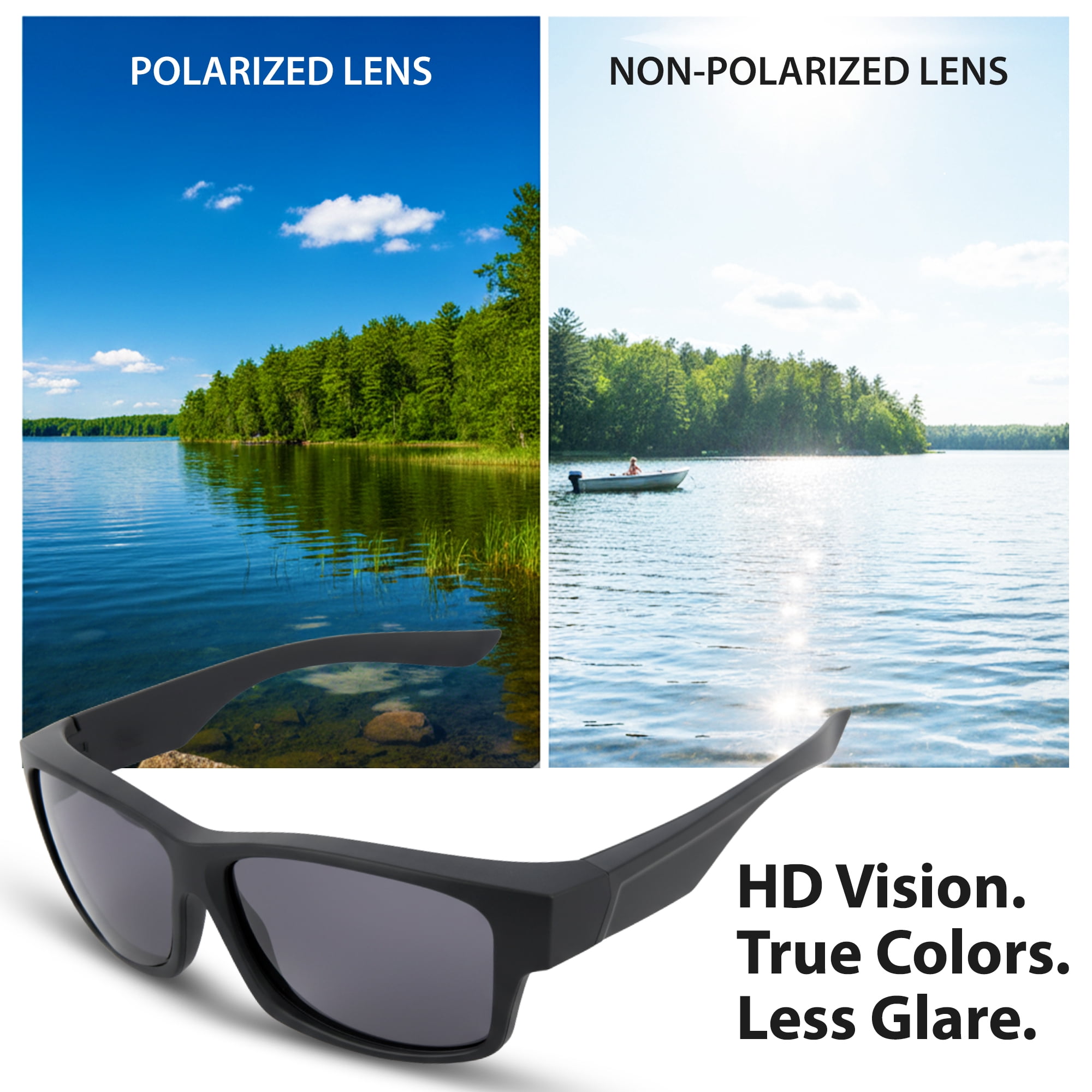 BLUE CUT Polarized Fit over Glasses Unisex Shield Sunglasses with Eyeglass Case, Gray
