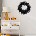 thumbnail image 2 of Black Halloween Wreath with Eucalyptus Leaves for Front Door, Artificial Autumn Wreath with Eucalyptus Leaves Harvest Wreath for Window Porch Thanksgiving Halloween Farmhouse Decor, 2 of 4