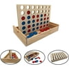 Wooden 4 in a Row Board Game Line up 4 Game Travel Board Games for Kids and Adults