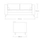 thumbnail image 2 of Sofá Berlin 3 Plazas Ilios Innova Sillón Tela De Lino Moderno Minimalista Gris Claro, 2 of 8