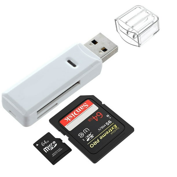 Lecteur de carte USB pour carte Micro SD - Carte SD - Convient pour  téléphone, PC et