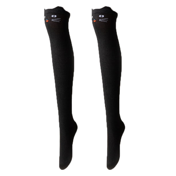 Calcetines altos a rayas para mujer, coloridos, por encima de la rodilla, retro, elásticos, para niñas, cosplay, disfraz de Lolita