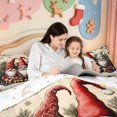 thumbnail image 5 of Manfei Vintage Christmas Santa Sleigh 7-Piece King Bedding,Xmas Holiday Season King Bed in a Bag,Xmas Reversible, 5 of 7