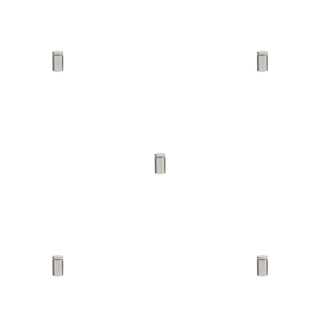 Scienceny Tornillo publicitario Hueco de alto brillo Diseño aerodinámico Espejo de vidrio Clavo Tuerca ligera Perno Soporte para colgar en la Type2 NO2