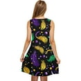 thumbnail image 4 of Women Dresses Xqxayjr Women's Mardi Gras Dresses with Pockets Carnival Parade Party Flowy Swing Summer Casual Tshirt Spring Dresses Knee Length Sleeveless Cute Holiday Dress, 4 of 5