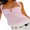 Pink, variant on Women's Summer Halter Tank Tops Solid Color Sleeveless Square Buckle Decor Ruched Vest