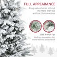 thumbnail image 5 of Resenkos 9ft Artificial Snow-Flocked Pine Christmas Tree with 616 Realistic Cedar Branches, Auto Open, for Home Holiday Decoration, Green, 5 of 7