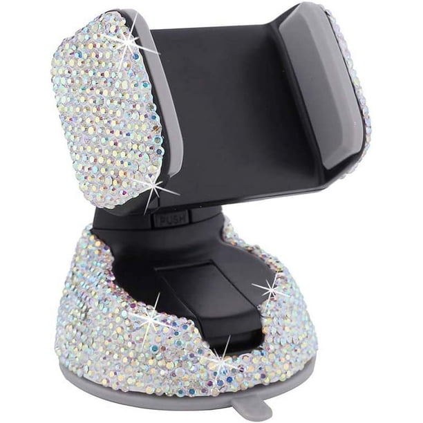 Soporte para teléfono para salpicadero de coche y rejilla de ventilación, rotación automática de 360°, compatible con iPhone, Galaxy y Huawei.