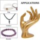thumbnail image 4 of Soporte de exhibición de joyas de mano, soporte organizador de joyas con forma de anillo de mano dorado OK, soporte para reloj, 4 of 9