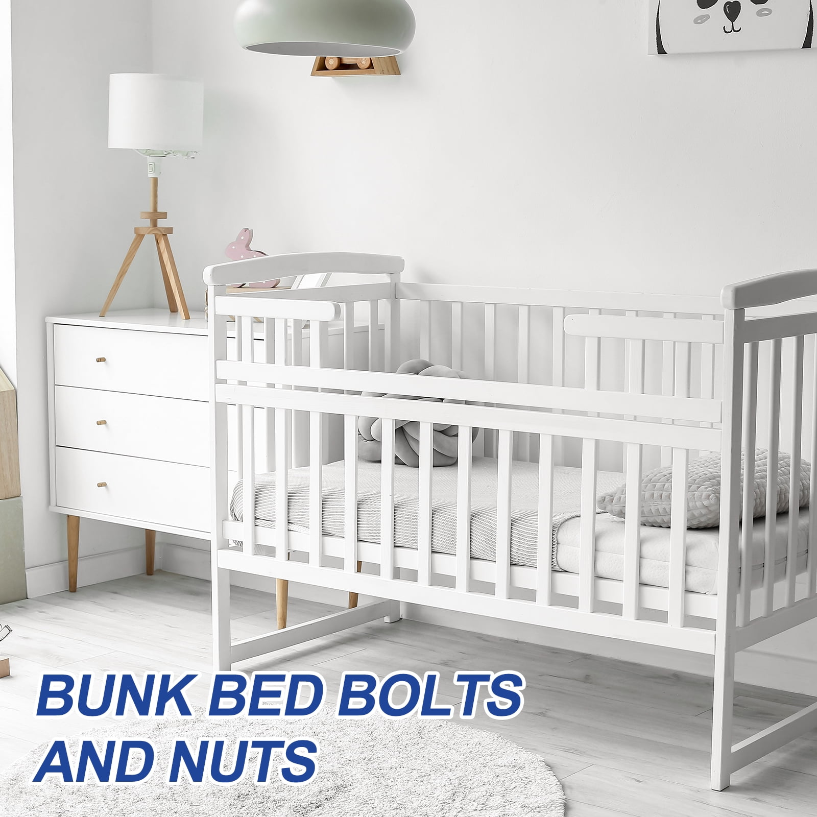 Uxcell 8 Set Bunk Bed Bolts and Nuts, M8x120mm Hex Drive Socket Cap Screws Nuts for Beds Headboards Chairs Furniture