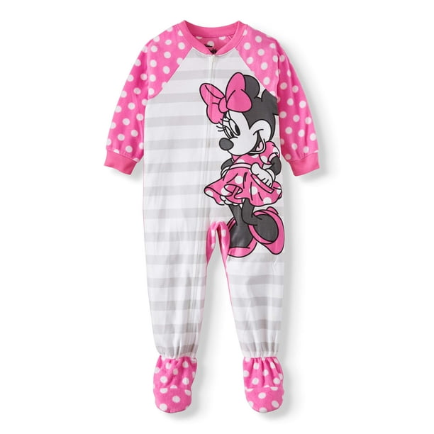 Minnie Mouse Minnie Mouse Toddler Girl Microfleece Blanket Sleepers Pajamas Walmart Com Walmart Com