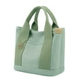 thumbnail image 2 of Woman Small Tote Bag Shopping Bag Size 9x5.9x8.6inch Top Handle Bag Large Capacity for Working, Dating, Beach and Weekend Shoulder Bag Green, 2 of 10
