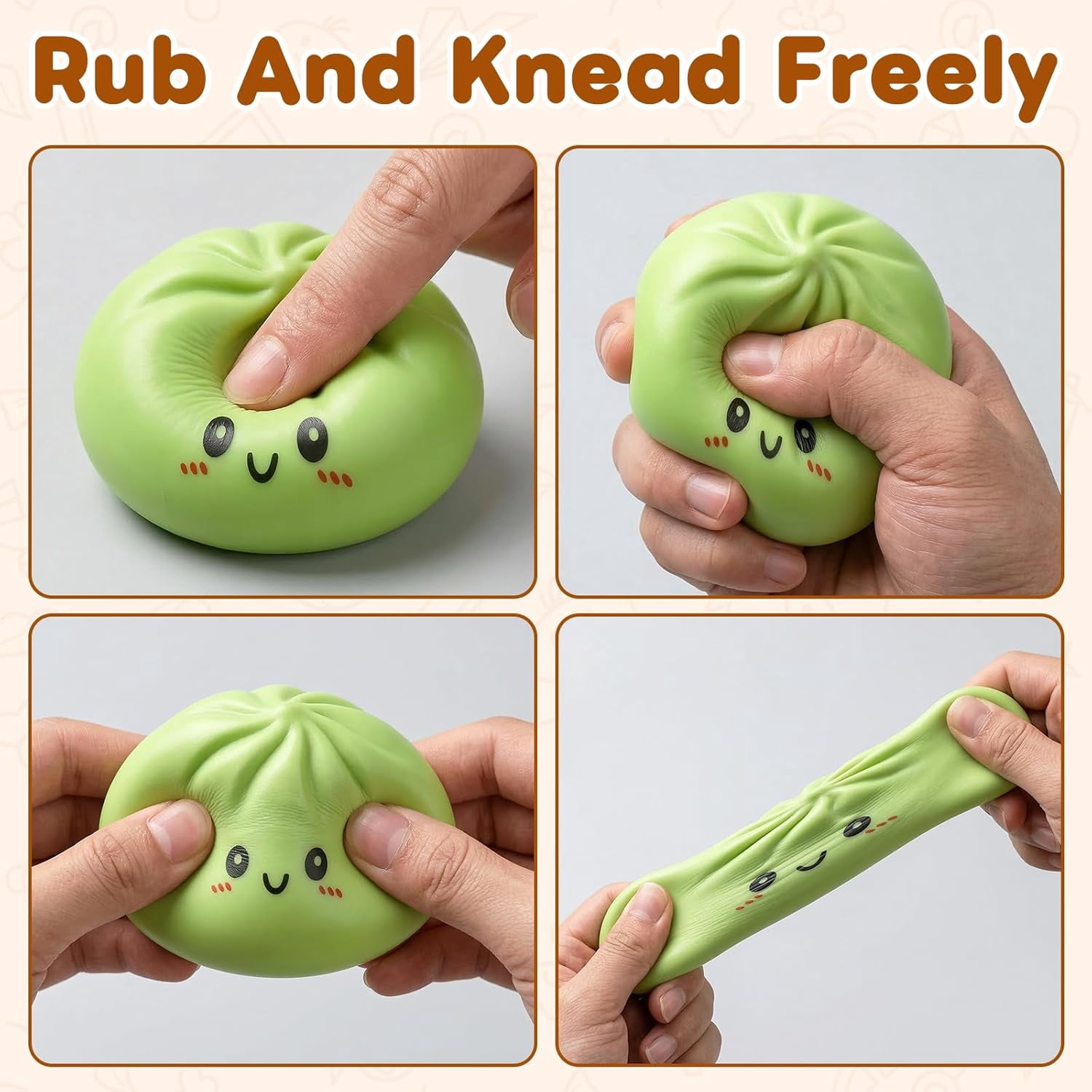 Glitter Dumpling Squishy Box Bulk,4Inch Surprise Dumpling Squishy Stress Ball,Squishy Bun,Random 14 Colors Mystery Gift Box for Adult Classroom Prizes Party Favor (Random-2pcs)