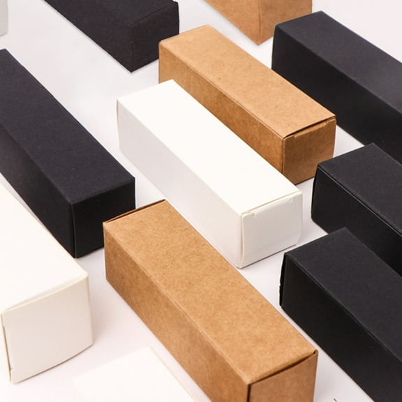 Worgeous Lip Gloss Boxes 50Pcs Quality Paper Black Travel Friendly for Cosmetic Products present Packing
