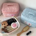 thumbnail image 2 of Sanrio Kawaii Hello Kitty My Melody Cinnamoroll bolsas de cosméticos femeninas de gran capacidad portátil de viaje almacenamiento de maquillaje bolsa de aseo, 2 of 5