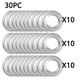thumbnail image 1 of Gas Stove Oil Proof Pad | Circular Thickened Aluminum Foil Tin Protection Sticker | Nonstick Removable Cover | Heat Resistant | Fits 9.05" Outer/4.52" Inner | 20/30/50 Pack, 1 of 5