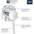 thumbnail image 3 of Grohe 29108EN1 Concetto 1-Handle 2-Way Diverter Valve Only Trim Kit in Brushed Nickel (Valve Sold Separately) Brushed Nickel, 3 of 3