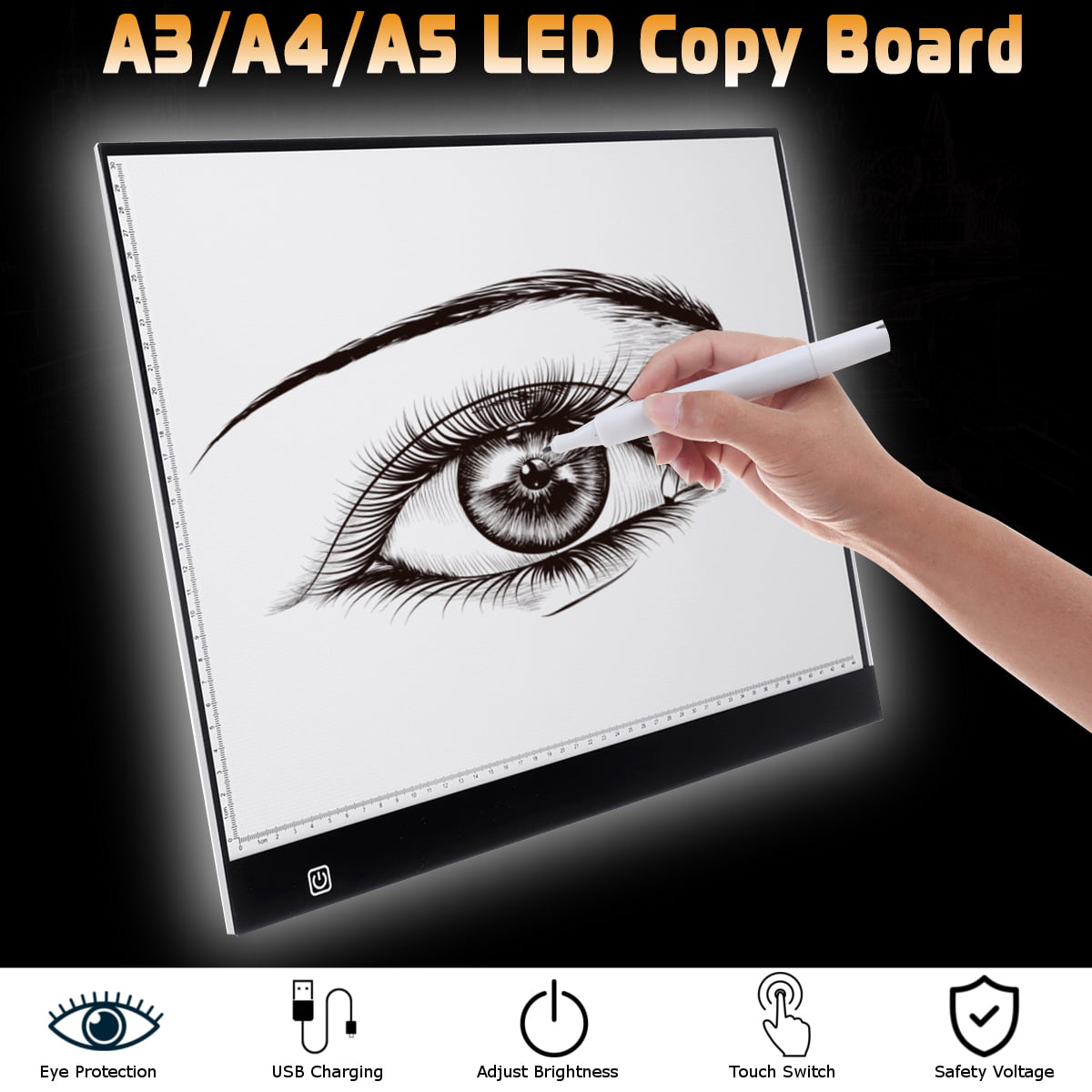 A5/A4 3Brighness Levels/Stepless Adjustable LED Painting Tracing Copy