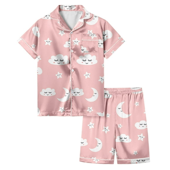 Girls Playful Daily Wear Painted Home Outfit Set With Colorful Pajamas For Childrens Comfortable Activities