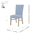 thumbnail image 4 of NPD Furniture Milton 19.5" Fabric Chair in Blue Stripes/Natural (Set of 2), 4 of 9