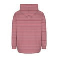 thumbnail image 5 of Lmnyox Striped Zip Up Hoodies for Women Long Sleeve Drawstring Sweatshirt Jacket Casual Hooded Jacket with Pocket, 5 of 7