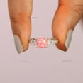thumbnail image 3 of Sparkling Pink Fire Opal and Diamonds Ring, Big Opal Gamstone Ring, 925 Starling Silver Ring, Annivarsery Ring, Handmade Jewelry, Gift For Her., 3 of 5