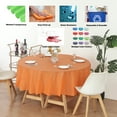thumbnail image 2 of (1 Pc) Orange Premium Round Heavy-Duty Plastic Table Covers (Reusable), 2 of 6
