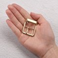 thumbnail image 4 of Uxcell 6Pack 0.94" Single Prong Belt Buckle Square Center Bar Buckles for Leather Craft, Gold, 4 of 6