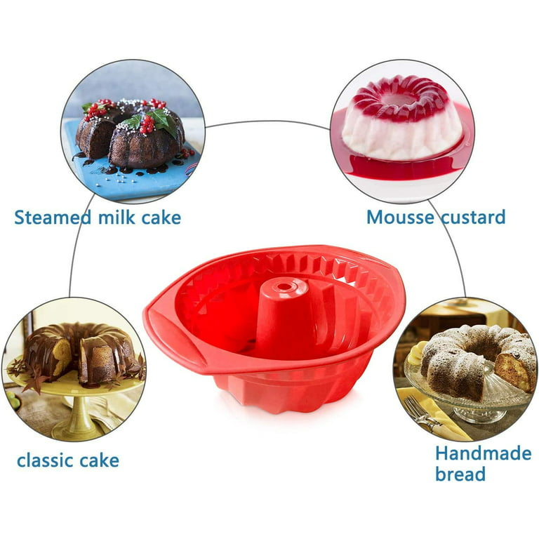 Labakihah Cake Mold Air Fryer Silicone Mat Cake Molds Silicone Food Level  Baking Pan(Available on Both Sides) 
