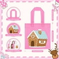 thumbnail image 2 of 20Pcs Christmas Party Favor Bags,Gingerbread Man Theme Party Gifts Bags Reusable Pink Candy House Birthday Party Bags with Handles for Girls Christmas Party Supplies Baby Shower, 2 of 7
