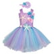 thumbnail image 2 of Vestido de princesa de pez para niñas pequeñas, falda tutú de malla de arcoíris, trajes de lentejuelas de escamas de pez, fiesta de verano, graduación, Halloween, 2 of 4