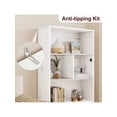 thumbnail image 4 of Ourlova 3-Tier Bookshelf - 57.8'' Tall Wooden Bookcase Display Racks Open Storage Shelf. Unique Book Rack. Large Modern Book Shelf For Bedroom. Living Room. Office - White, 4 of 5