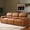 Brown,3-seater, variant on 68" 2-Seater PU Faux Leather Couch Modular Sectional Sofa Oversized Mid-Century Modern Comfy Loveseat with Extra Deep Seats Wide Arm for Living Room, Apartments ,Brown