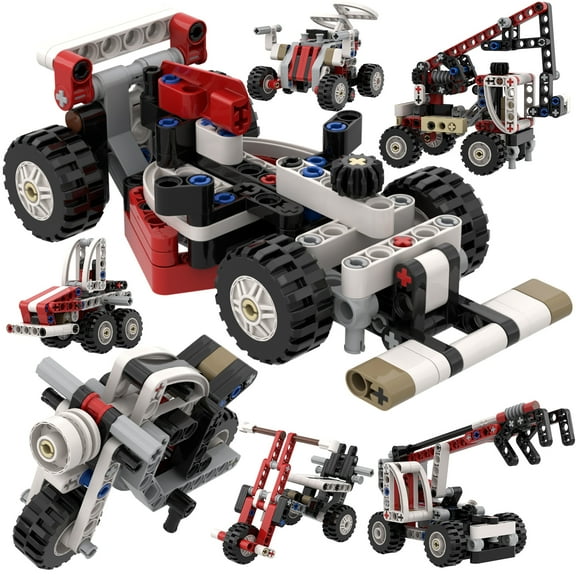 Habow 22-in-1 Building-Block technic-Cars-Set for Kids 8-12,Racing Cars, Motorcycles, Tractors, Helicopters, Robots Brick-Kits Compatible with Lego-technic, STEM-Toys for Gifts for Boys & Girls